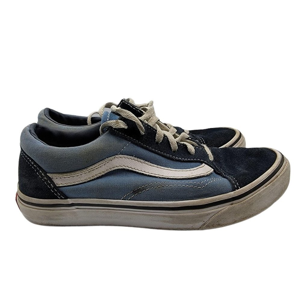 Vans Off The Wall Blue Size Kids 4 Sneaker Casual